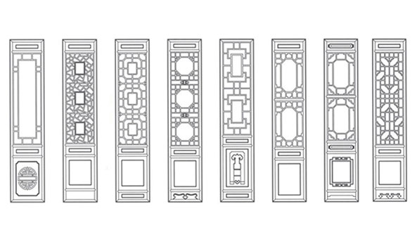 右江喜迎门中式花格CAD设计图样式大全